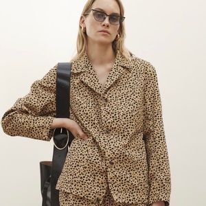 Billie Jacket Cotton Twill Leopard Print